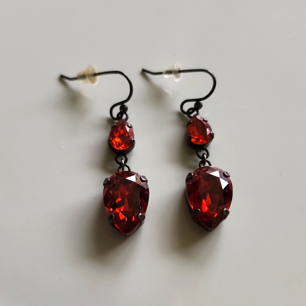 Touchstone Crystal Red Magma Earrings